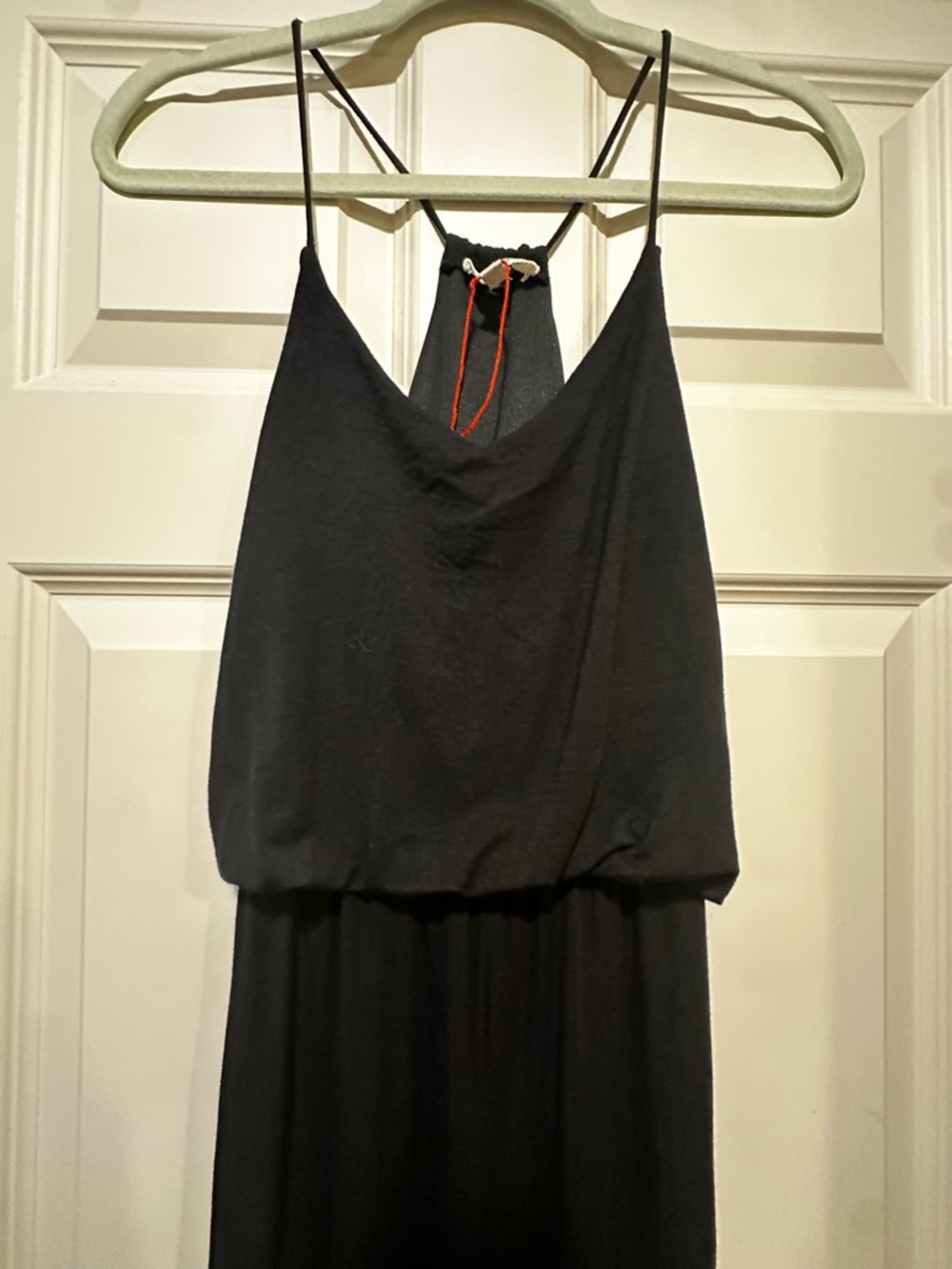 Black Jumpsuit V Neck Racerback Small